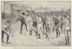 Partita della Coppa Challenge della Football Association al Kennington Oval, Blackburn Rovers contro Notts County da William Douglas Almond